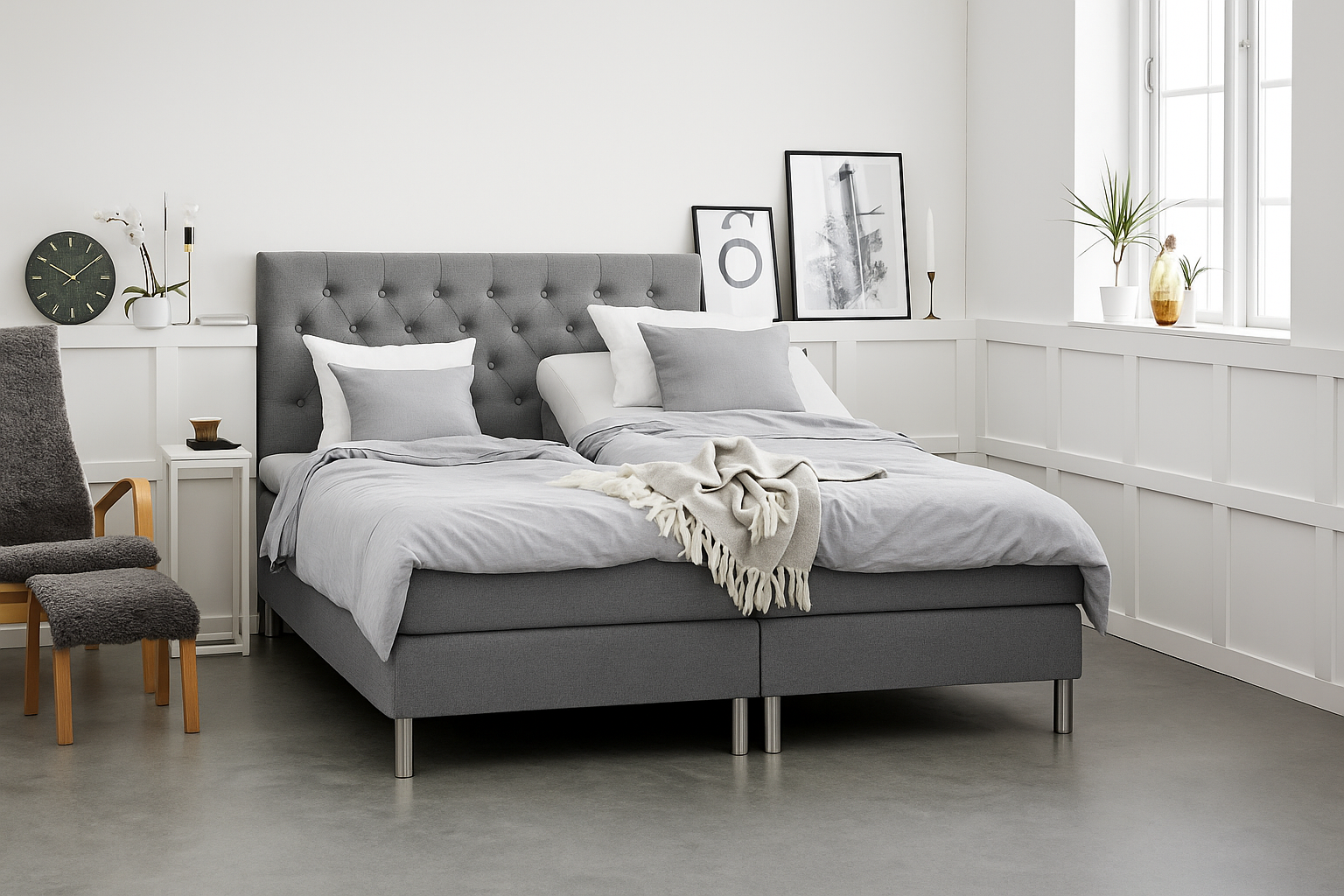 S�ng st�llbar 180x200 cm - Gr�