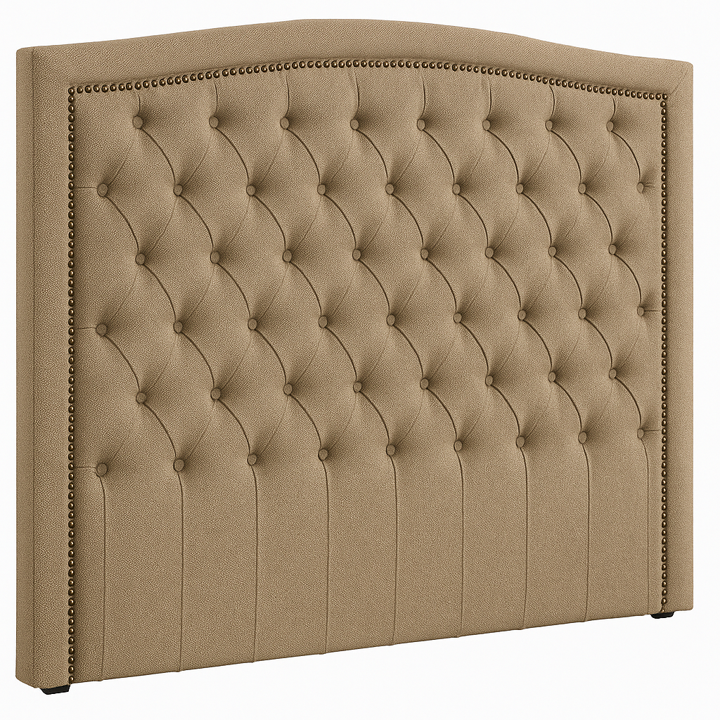 West s�nggavel med nitar 140 cm bred - Beige