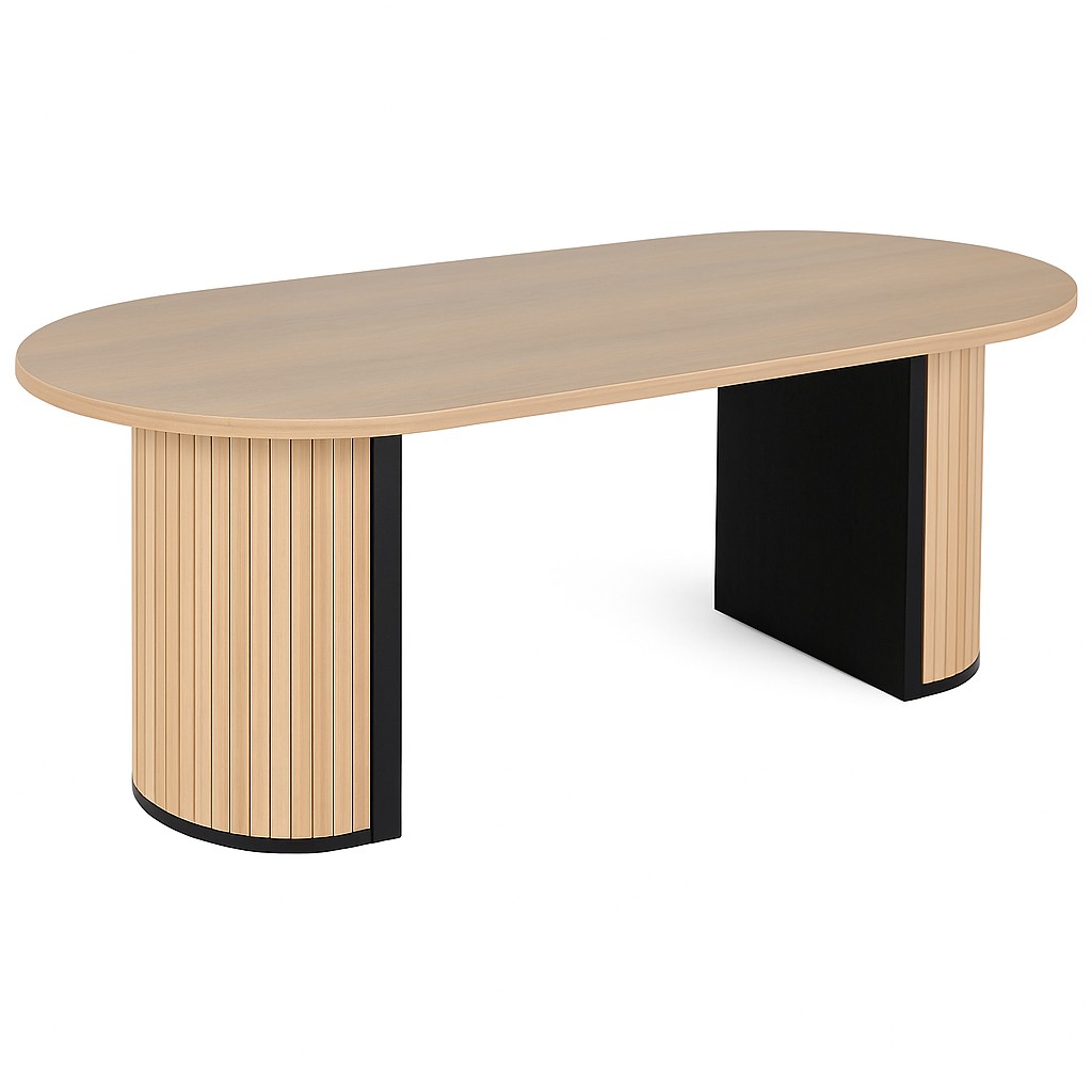 Bianca bord 200x90 cm whitewash ek + Reng�ring f�r m�bler