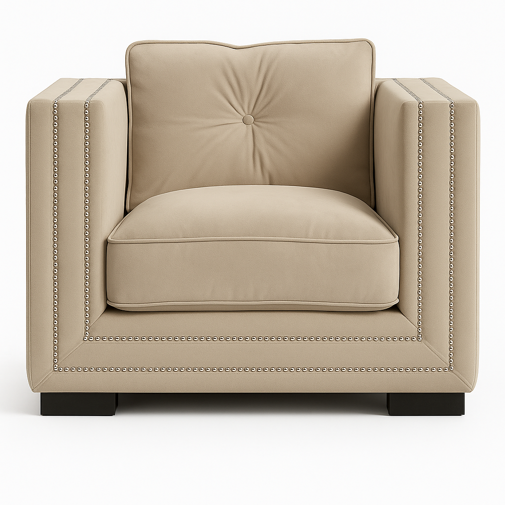 Hamilton f�t�lj - Beige sammet