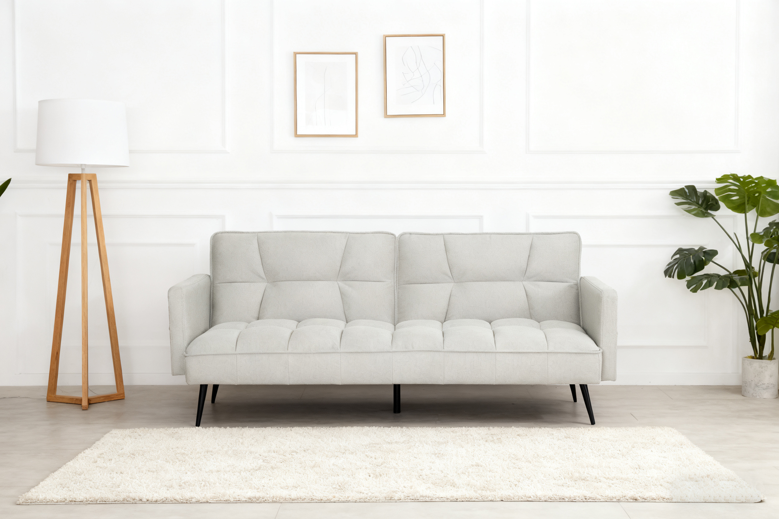 B�ddsoffa Trelleborg � Ljusgr� | 183 cm