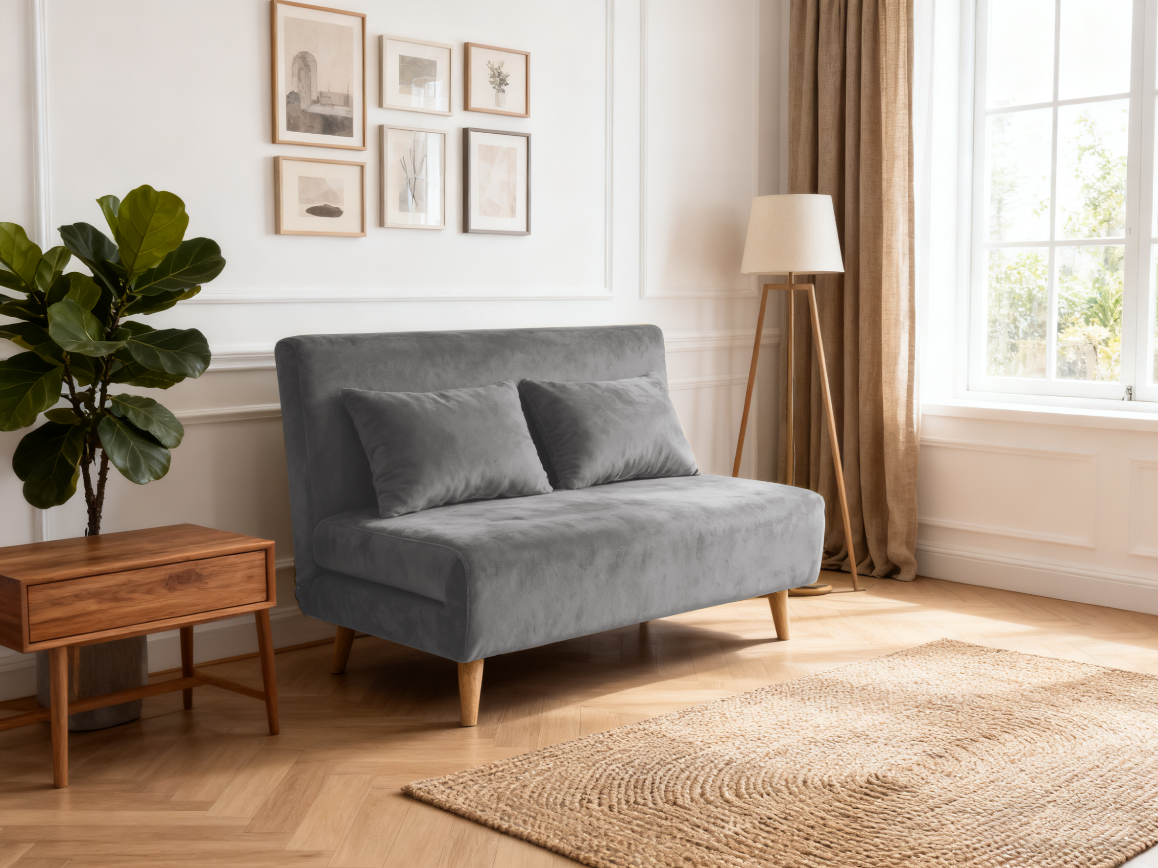 Helsingborg utf�llbar b�ddsoffa � Gr� | 193 cm