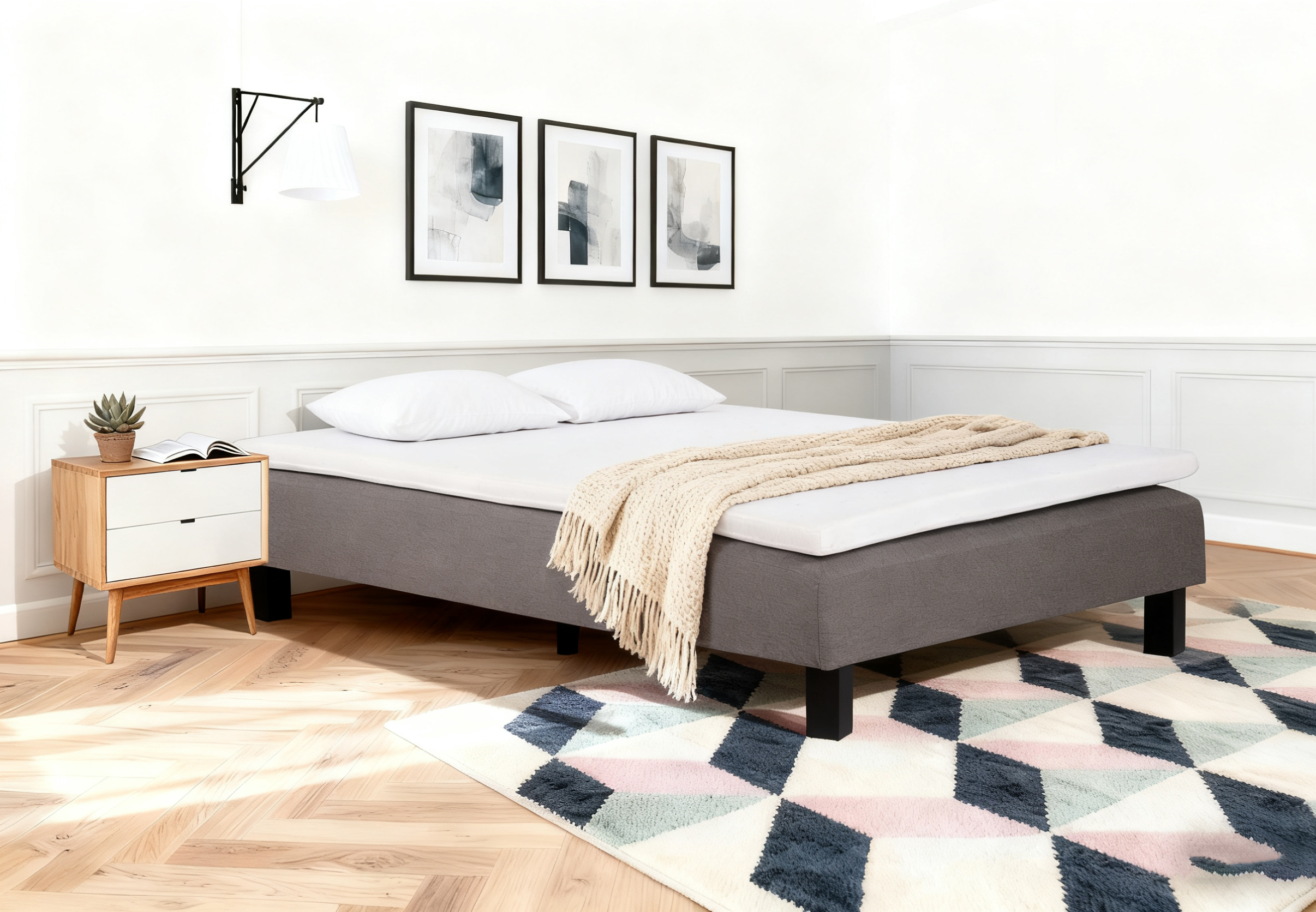 Somnia Family ramsäng, enkelsäng med bäddmadrass 120x200 cm - Grå Somnia Family ramsäng, enkelsäng med bäddmadrass 120x200 cm - Grå