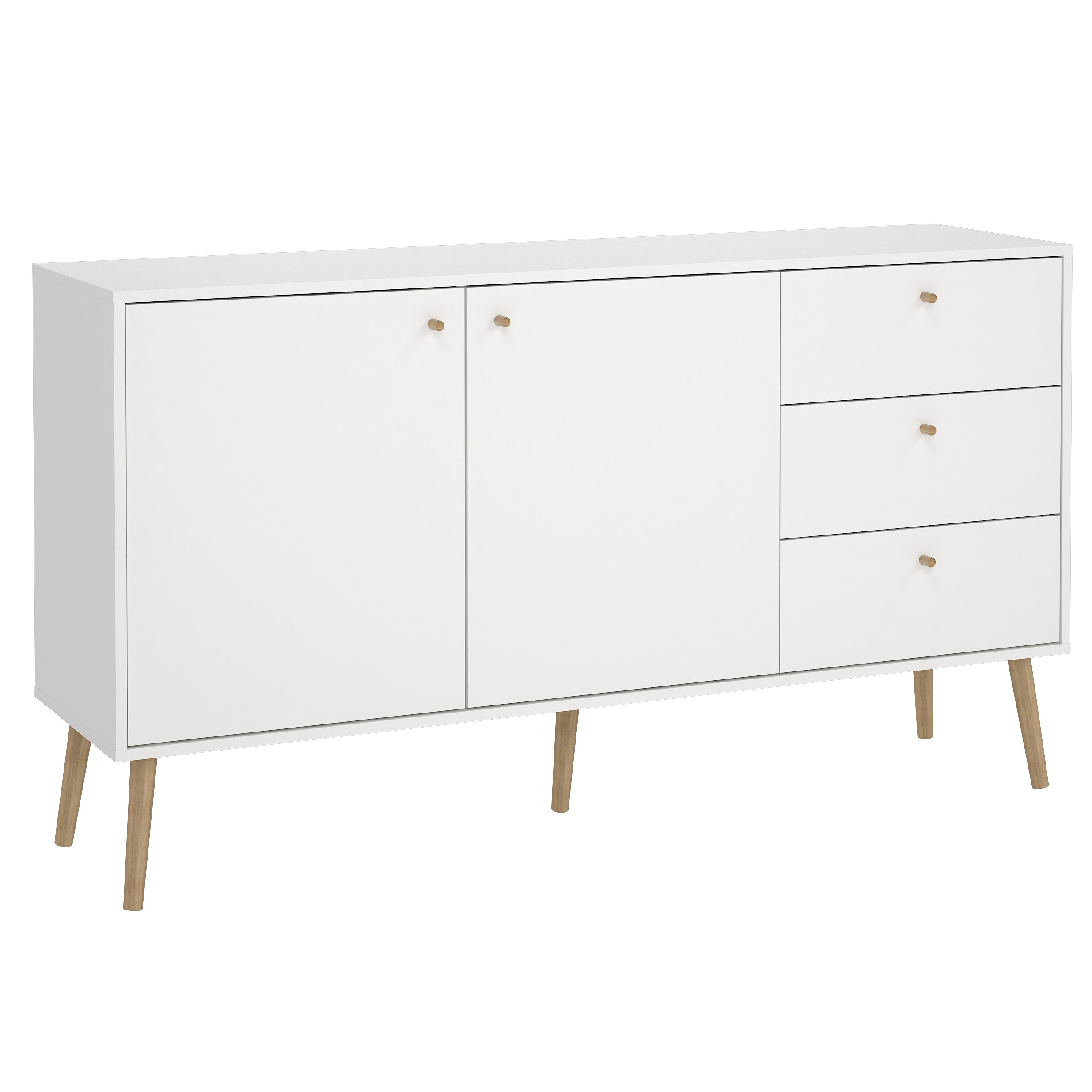Sideboard Bodo | 2 d�rrar & 3 l�dor | Vit