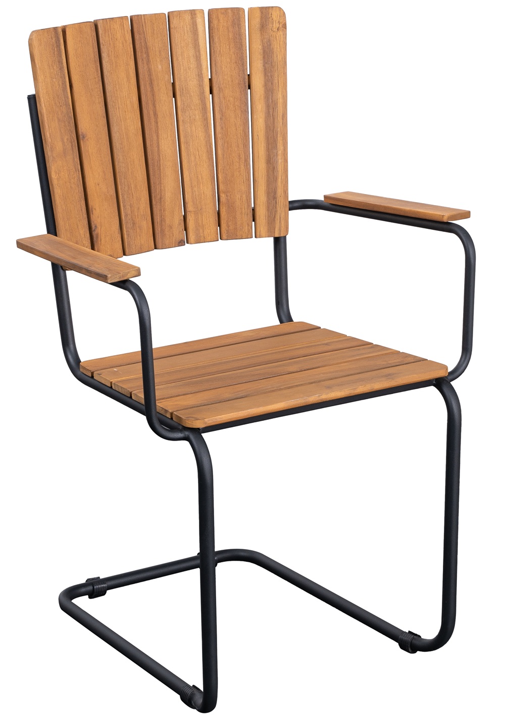 Holm� utematstol med armst�d brun/svart