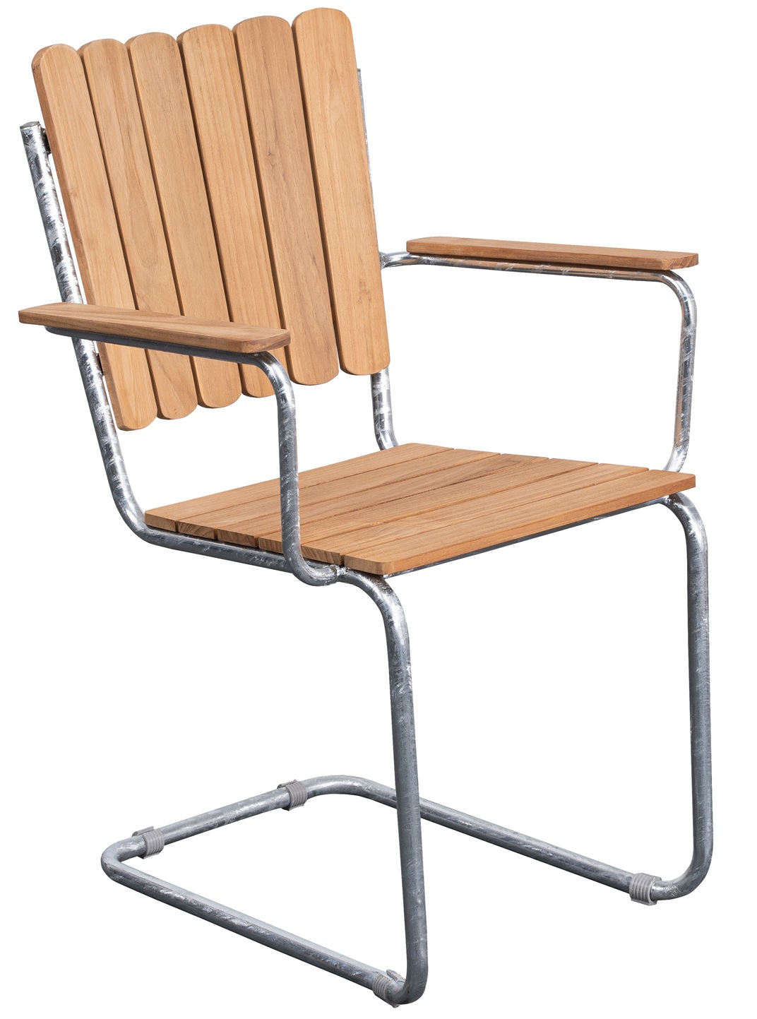 M�llan stapelbar matstol med armst�d i teak