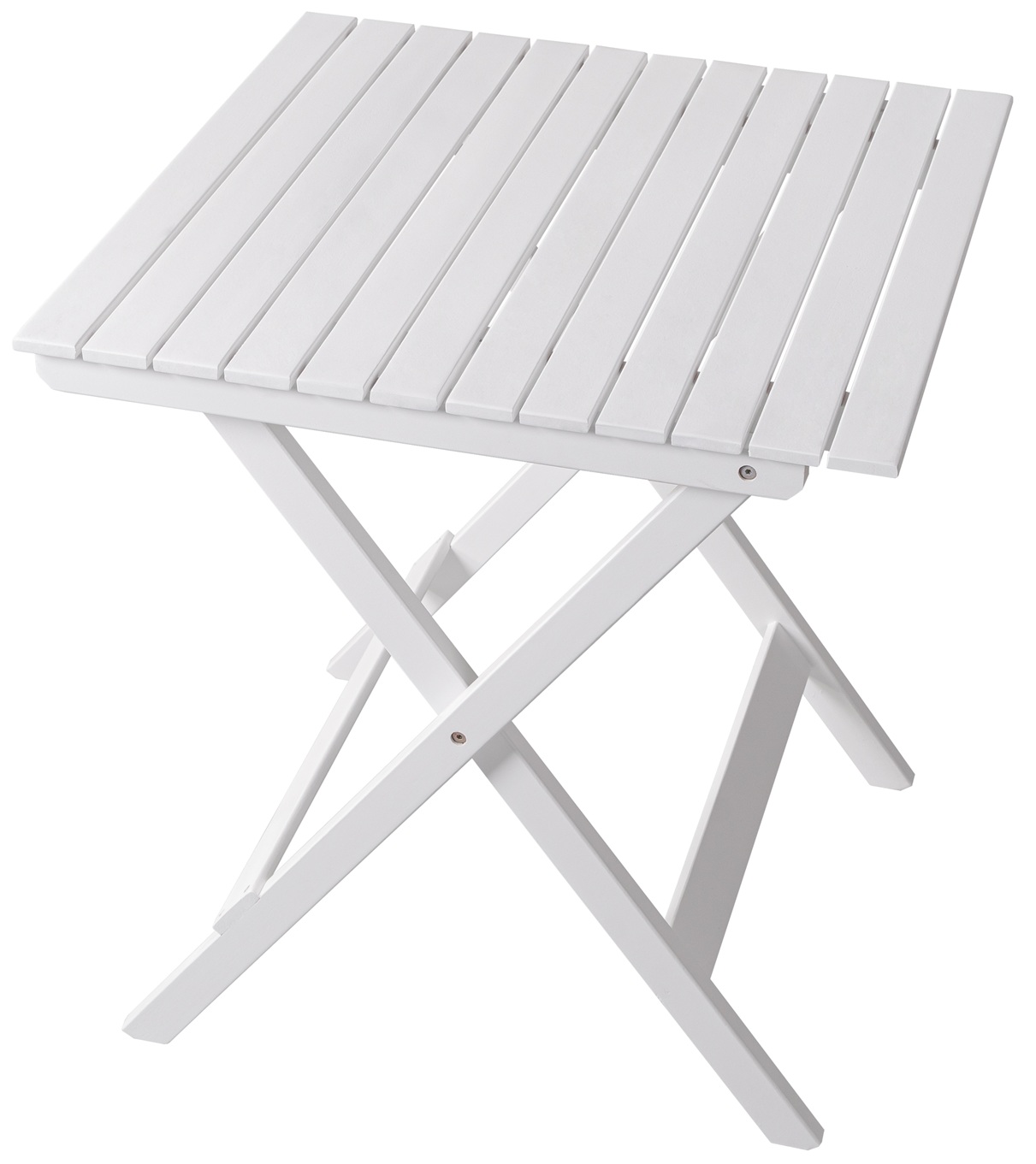 Br�nn� matbord vit 65x65 cm