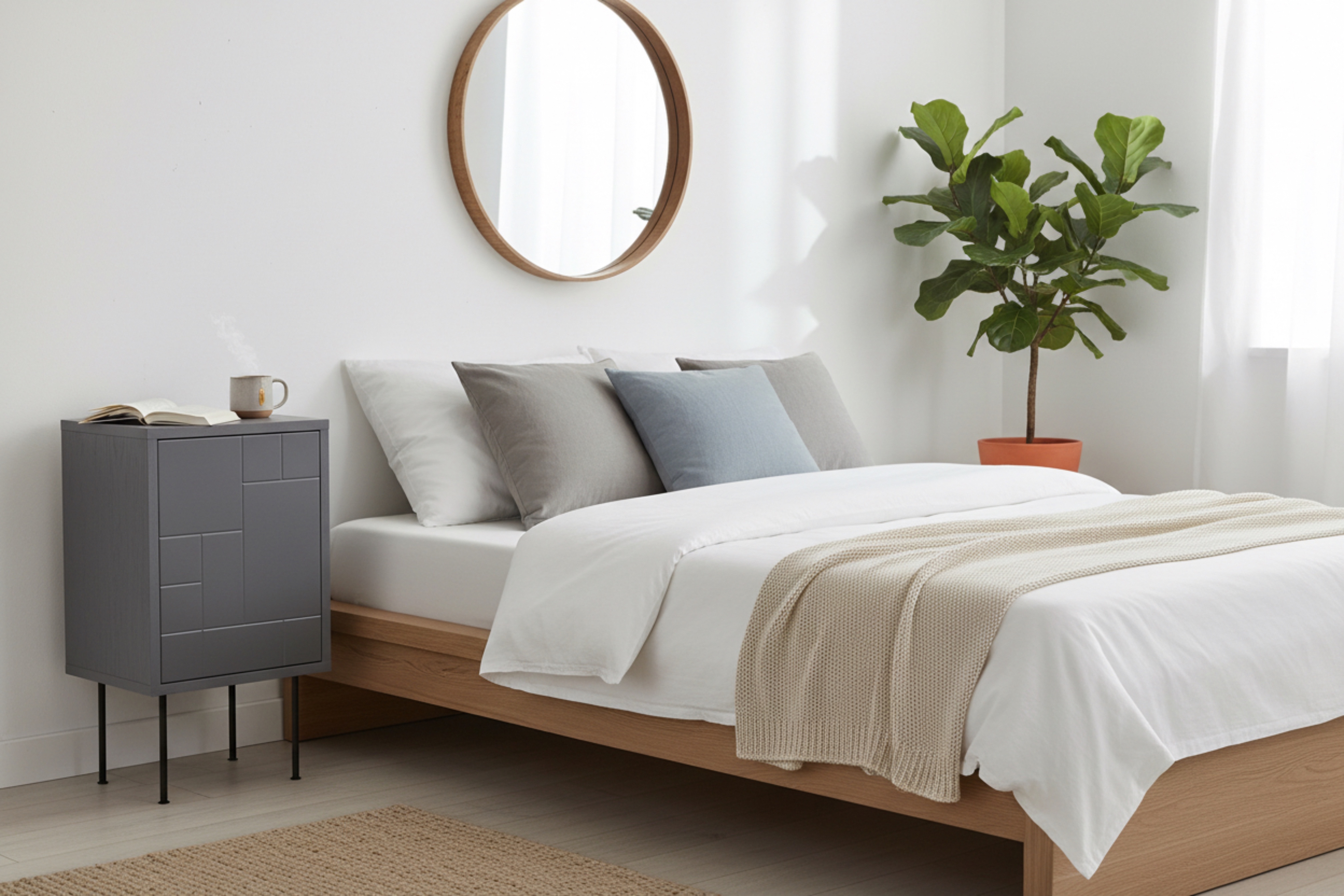 Sängbord Straight - Grå Sängbord Straight - Grå