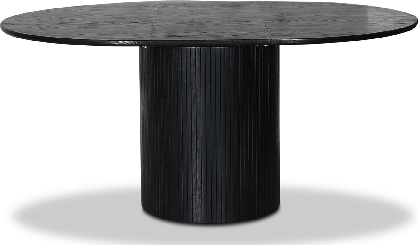 Nova f�rl�ngningsbart runt matbord �115-160 cm - Svartbetsad ek