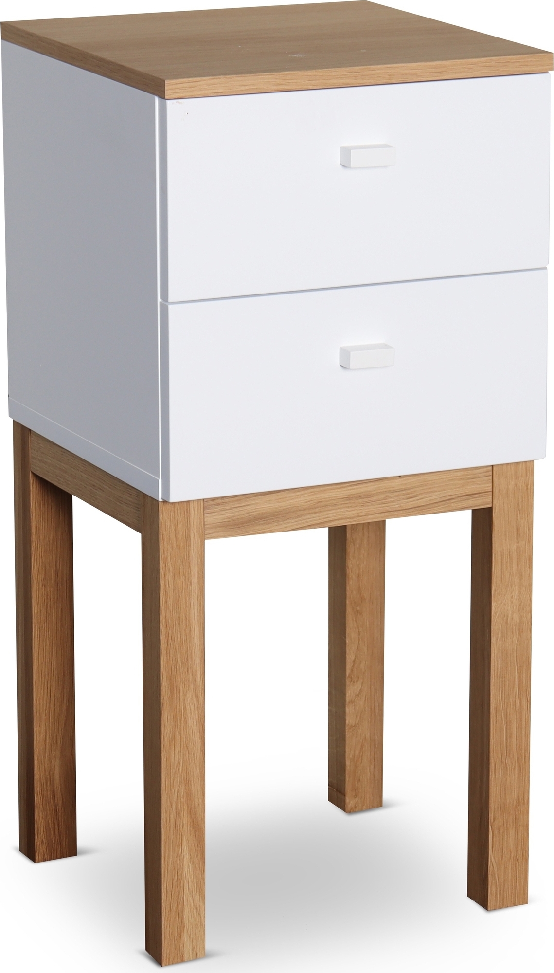 Kivik s�ngbord med l�da i vit / Ek