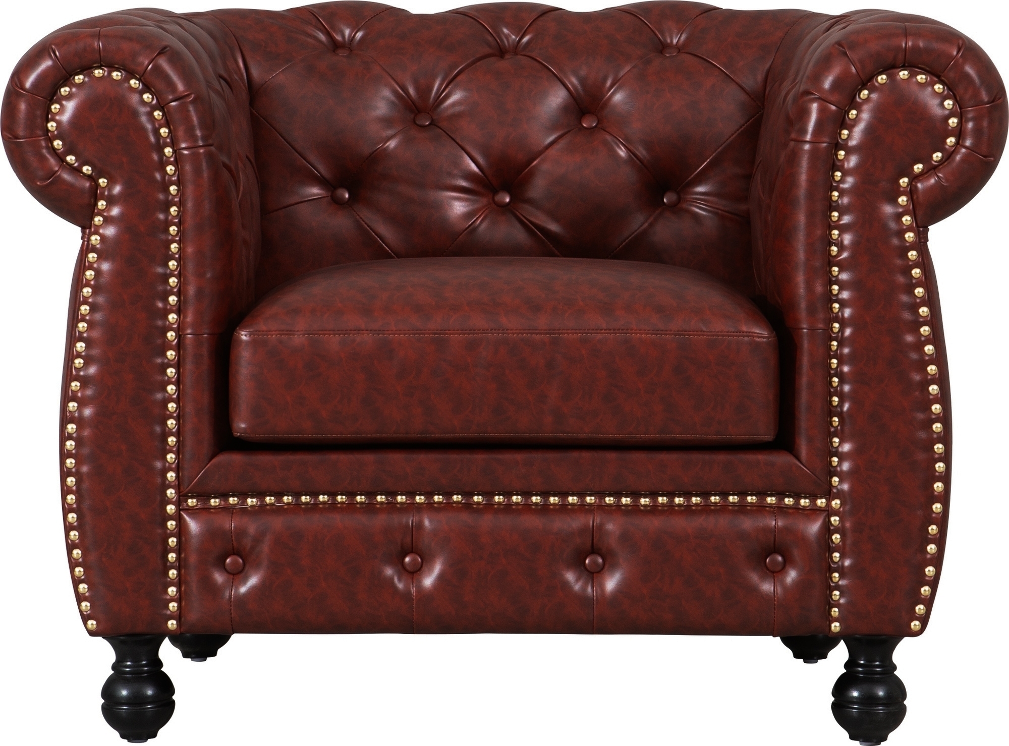 F�t�lj chesterfield i brunt PU - Charles