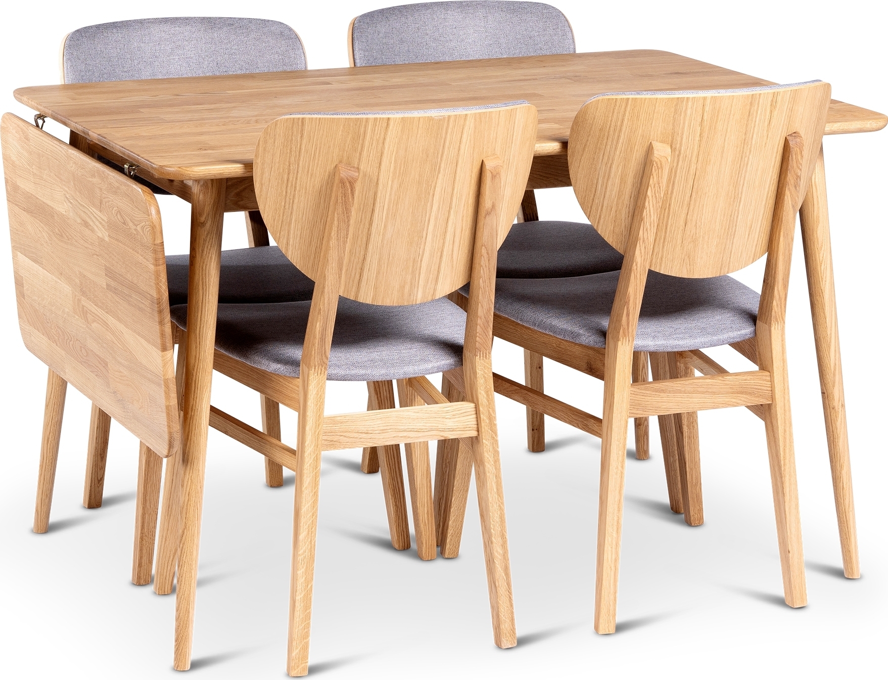 Alborg matbord 120-160x80 cm med 4 st Tj�rn stolar