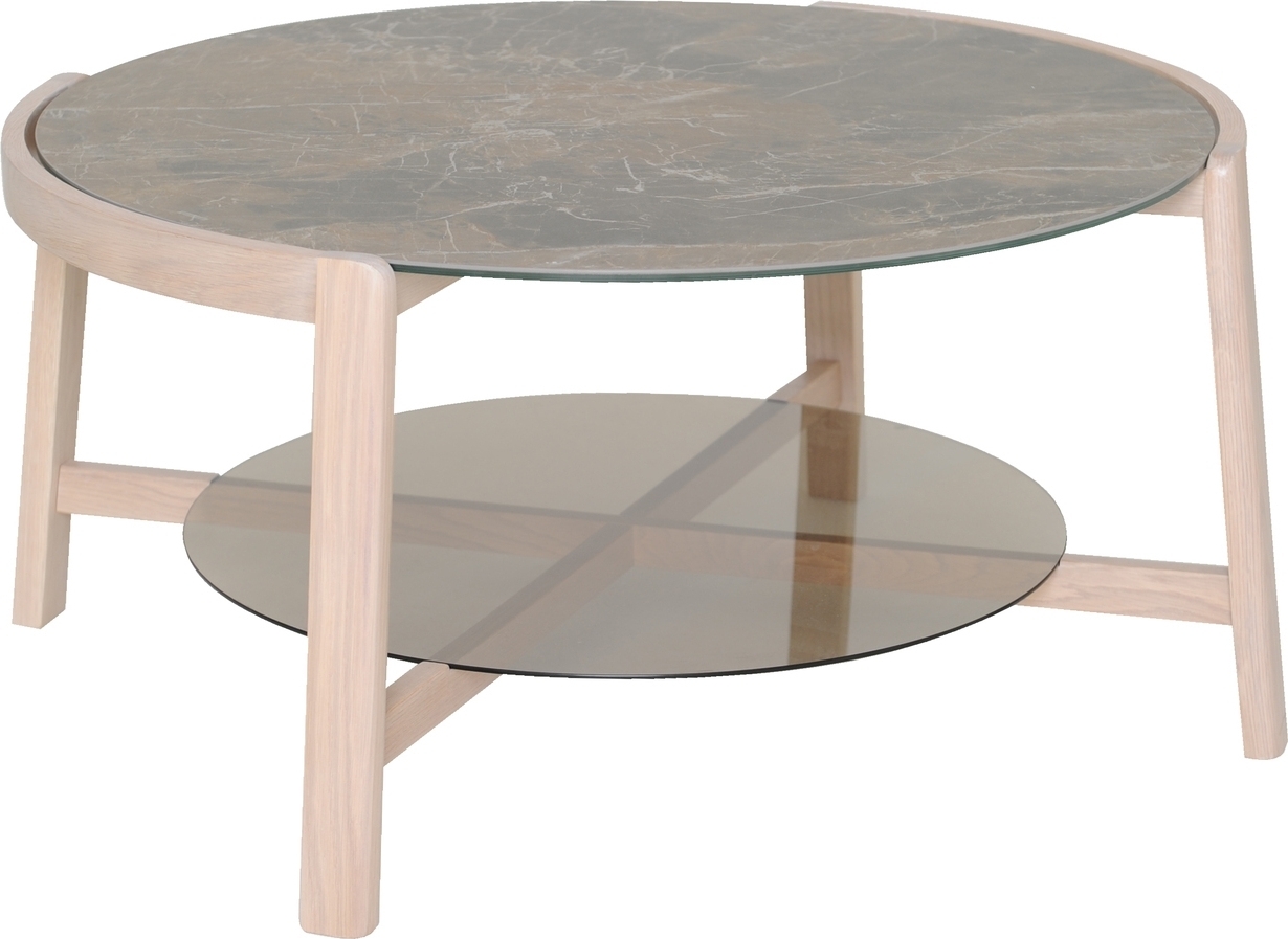 Vasa soffbord Ø90 cm - Vitlackad massiv ek Vasa soffbord Ø90 cm - Vitlackad massiv ek