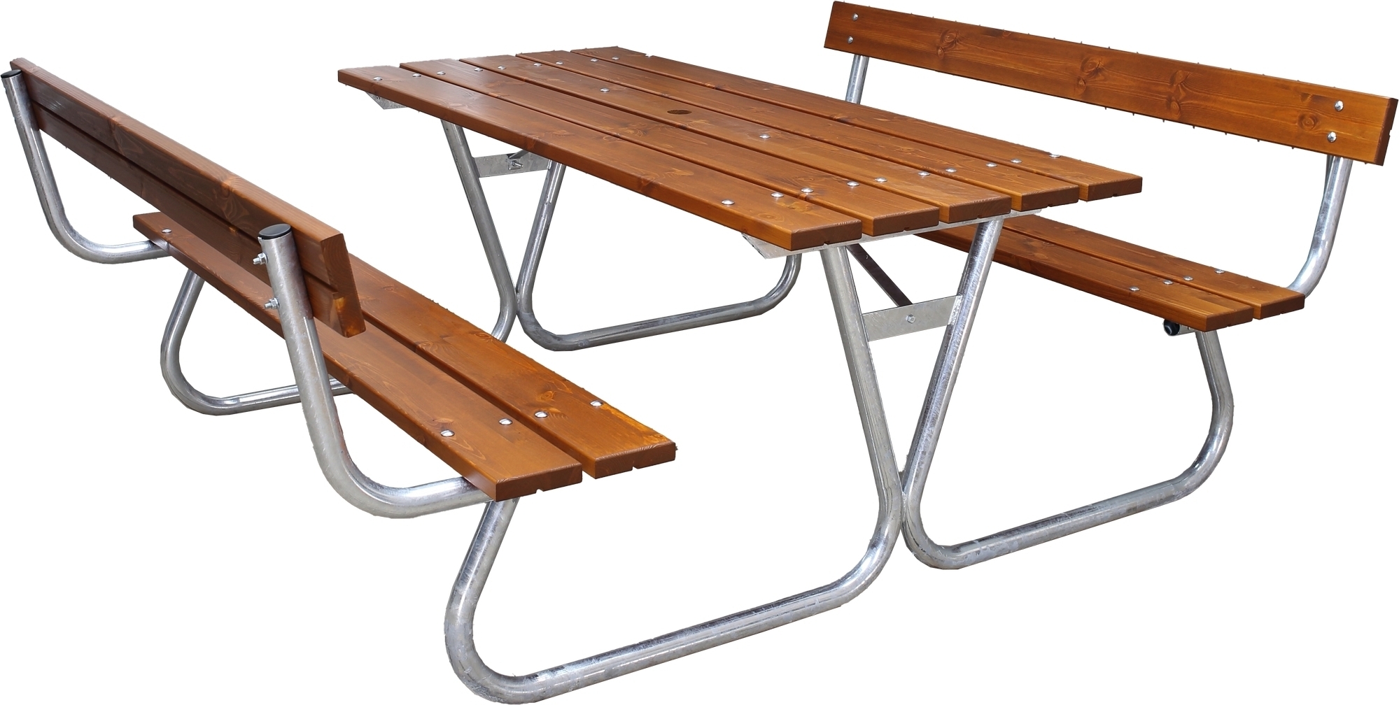 Stabil b�nkset med ryggst�d - Cappuccino