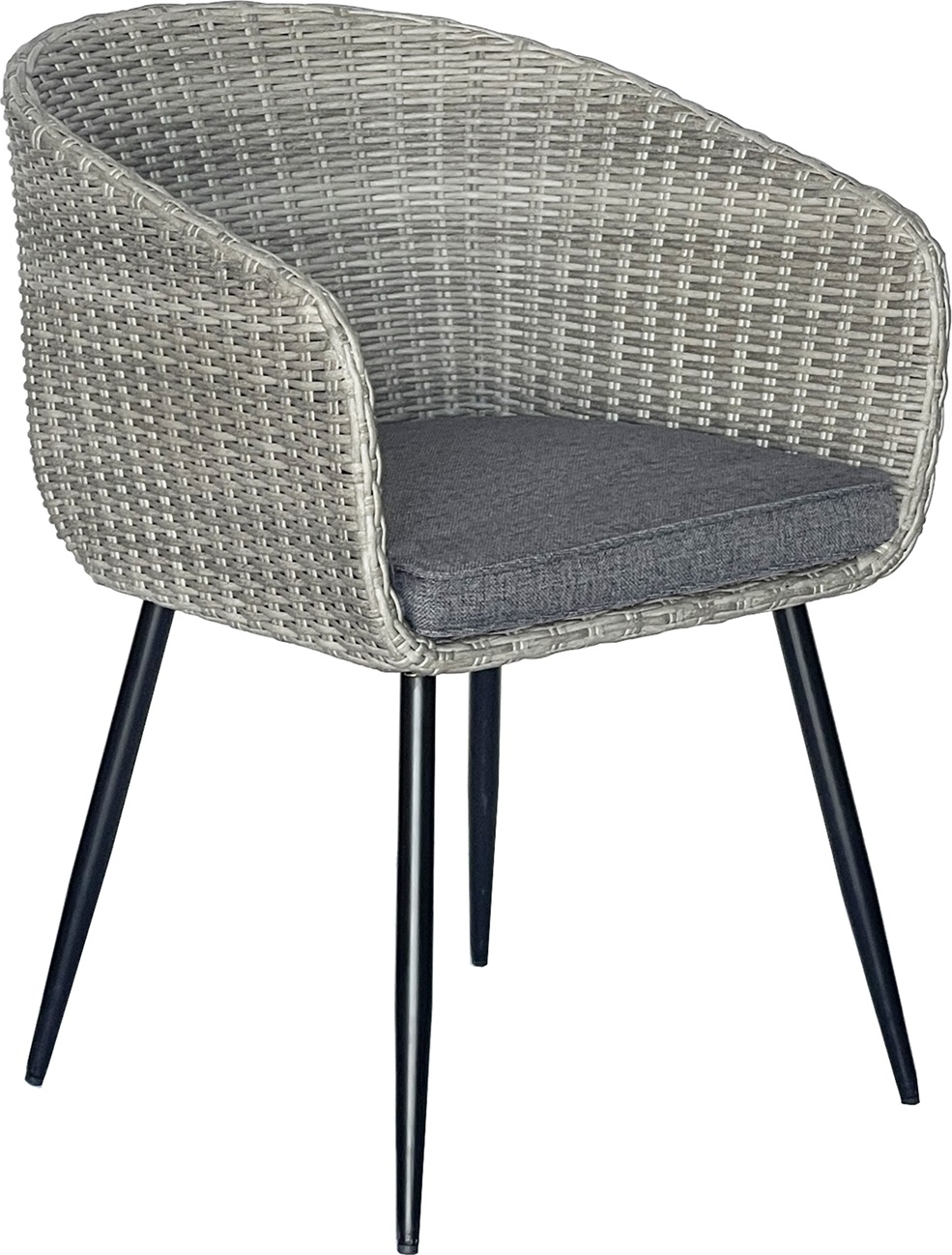 Utestol gr� med dyna rotting + Reng�ringsmedel f�r utem�bler