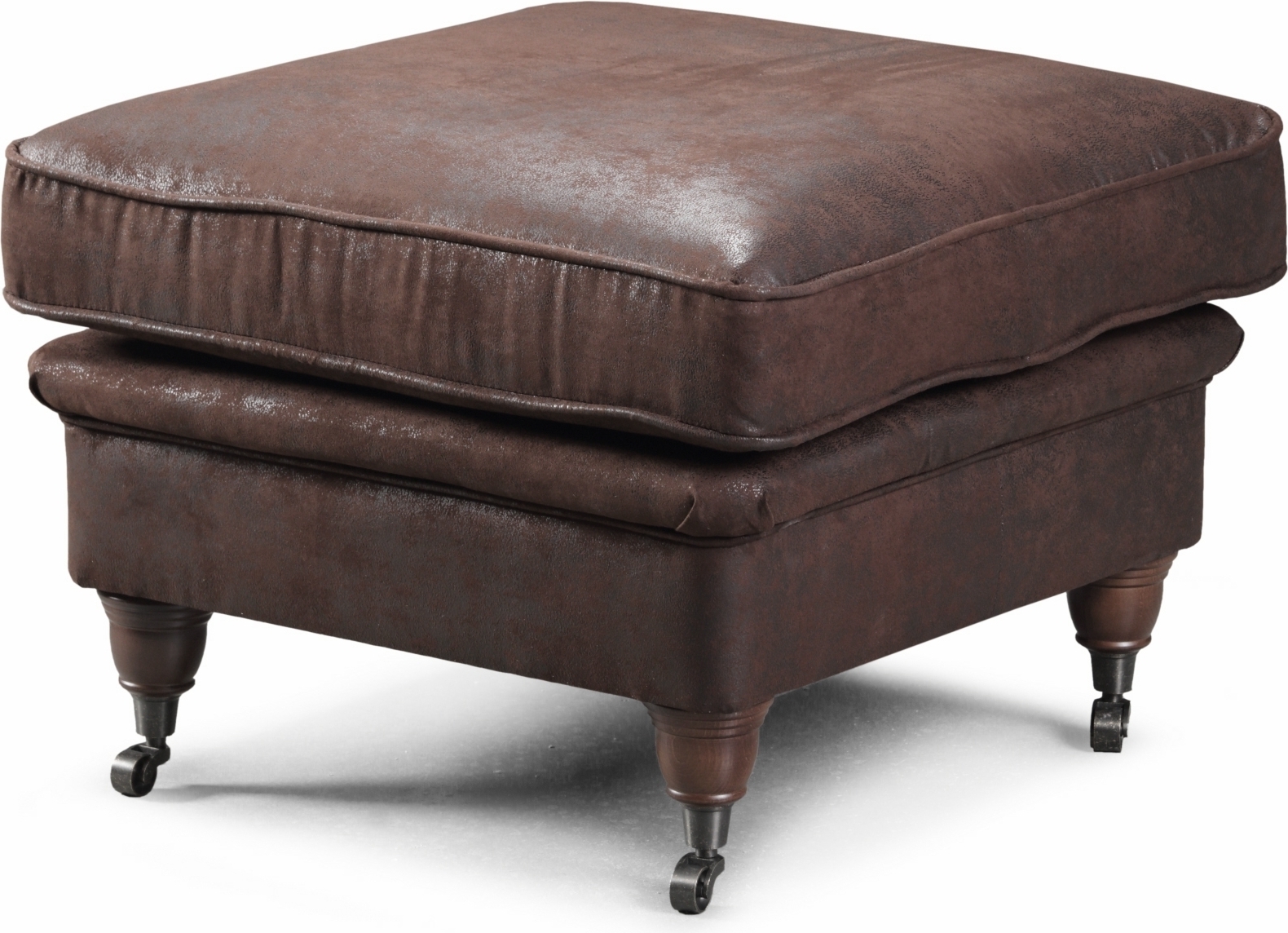 Howard Vintage Fotpall - L�derutseende + Reng�ring f�r m�bler