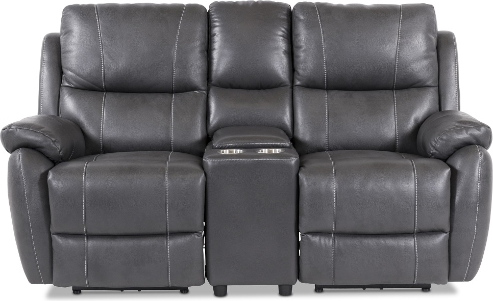 Biosoffa 2-sits recliner elektrisk gr� + M�beltassar