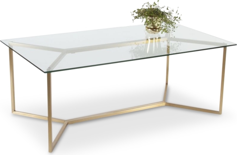 Palma soffbord 130 cm - Glas / Mässing Palma soffbord 130 cm - Glas / Mässing