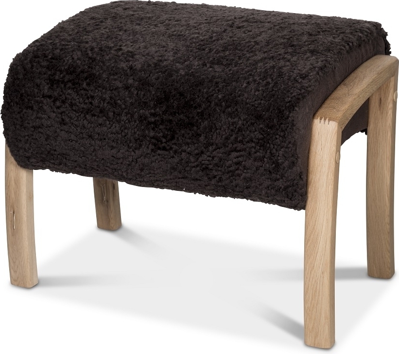 Sune fotpall i oljad ek - Brunt F�rskinn