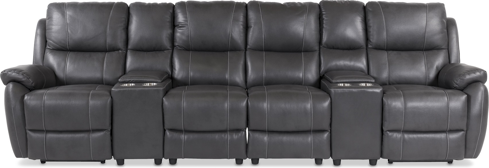 Hemmabiosoffa 321 cm elektrisk ställbar - 4-sits Hemmabiosoffa 321 cm elektrisk ställbar - 4-sits