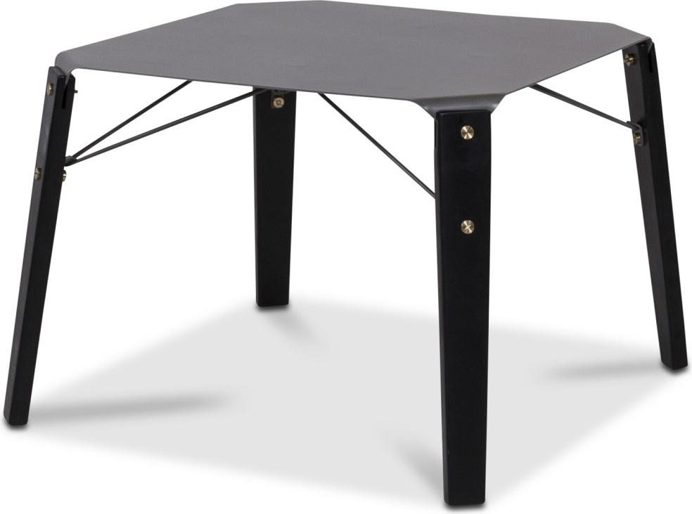 Signum fyrkantigt soffbord 60 x 60 cm - Svart/M�ssing/Metall + Reng�ring f�r m�bler