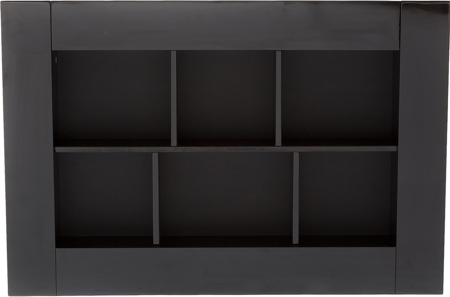 Trivas svart bokhylla v�ggh�ngd 90x60 cm