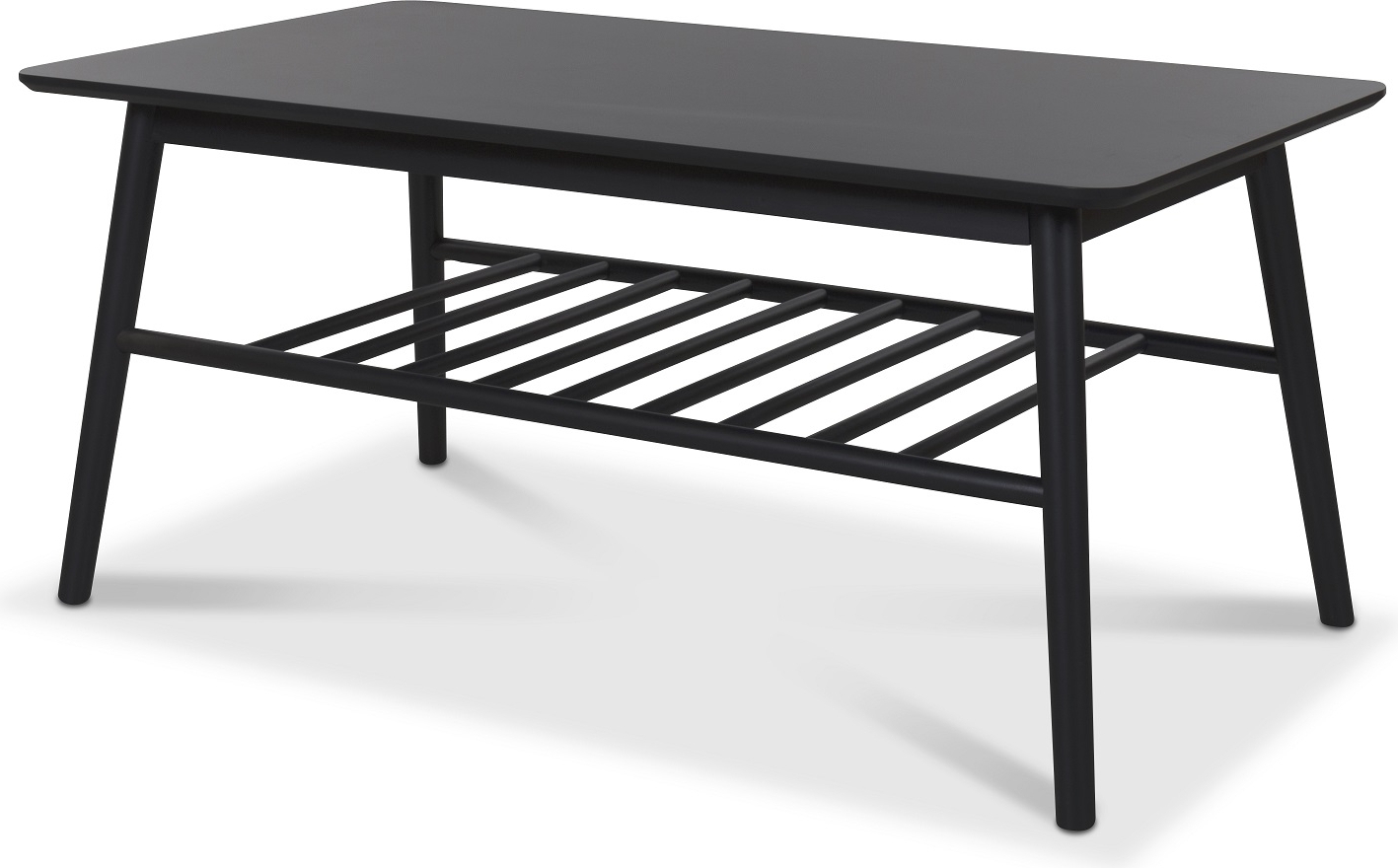 Salt� soffbord med hylla 110 x 60 cm - Svart + M�beltassar