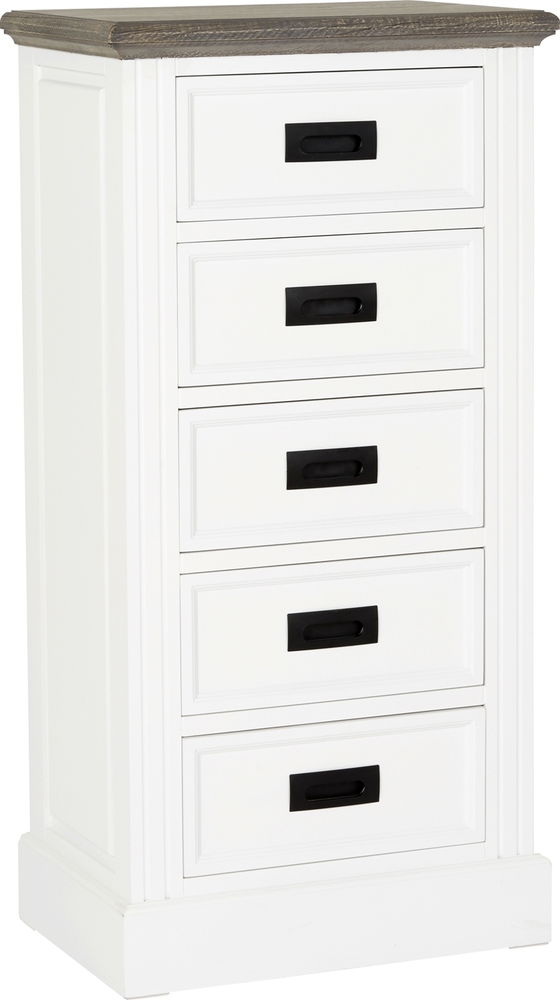 Malou h�gbyr� med f�rvaring - Vit/brungr� +