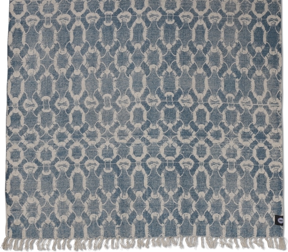 Stentv�ttad bomullsmatta Manchester Aqua - Olika storlekar