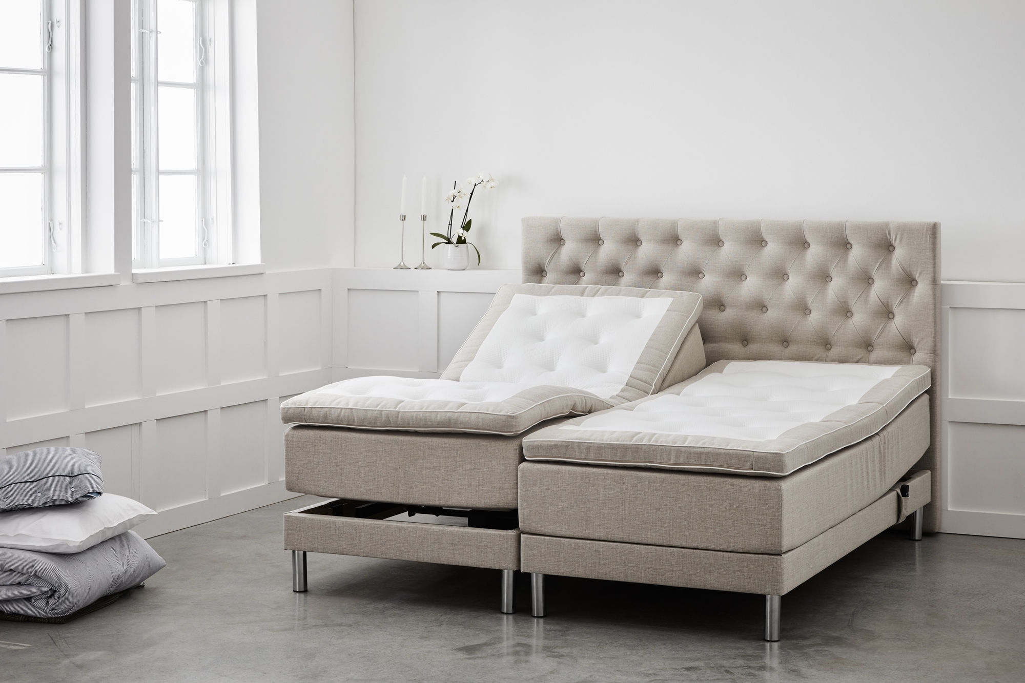 Ställbar dubbelsäng Sence 5-zons 2x90 cm - Valfri färg Ställbar dubbelsäng Sence 5-zons 2x90 cm - Valfri färg