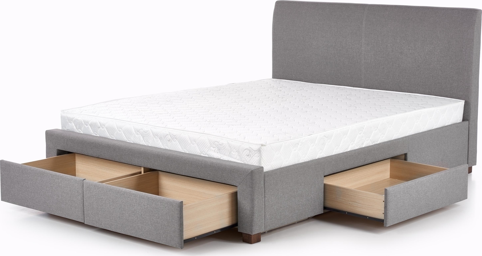 Arijana 160x200 cm gr� s�ngram med f�rvaring