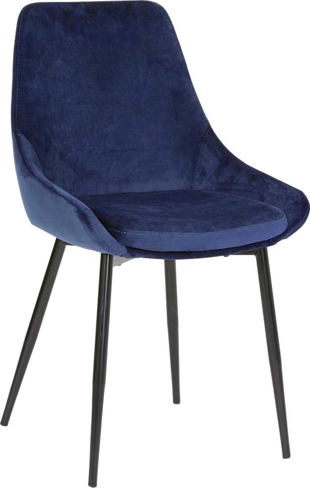 Theo stol i blå sammet Theo stol i blå sammet