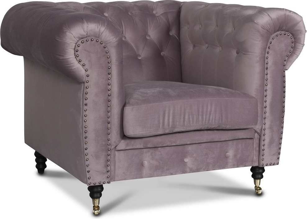 Sheffield Chesterfield F�t�lj - Rosa (Sammet)