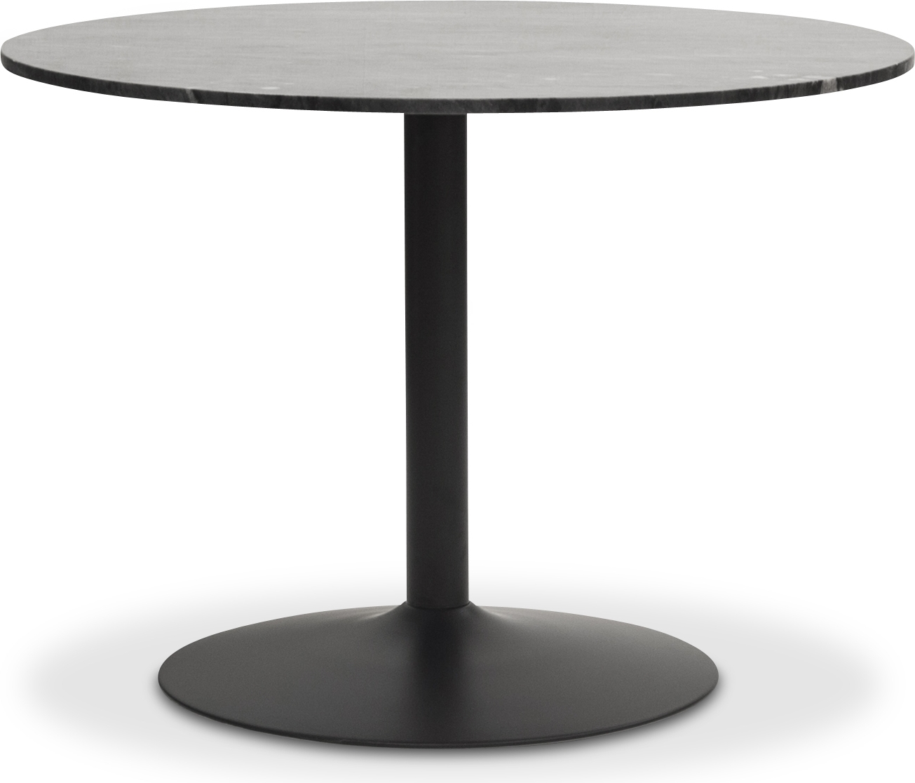 Plaza runt matbord �106 cm - Gr� marmor / svart