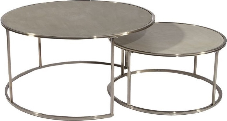 New York satsbord Ø80/60 cm - Brons/grå New York satsbord Ø80/60 cm - Brons/grå