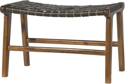 Fotpall Porto Large - Svart / Teak + Rengöring för möbler Fotpall Porto Large - Svart / Teak + Rengöring för möbler