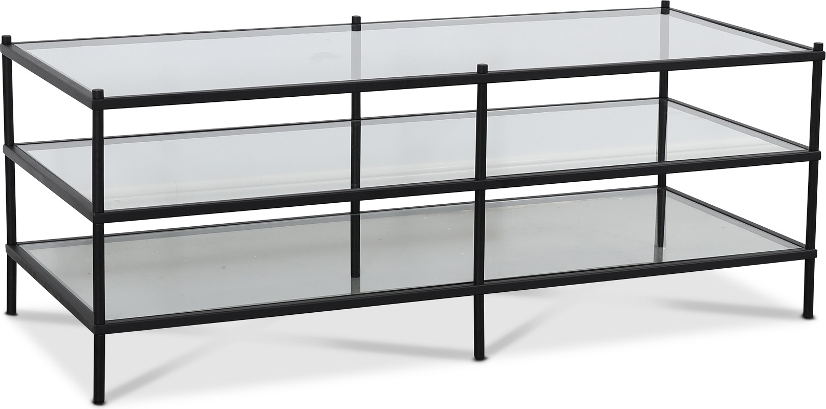 Tiffany Inca soffbord 120 x 51 cm - Svart / Glasskiva