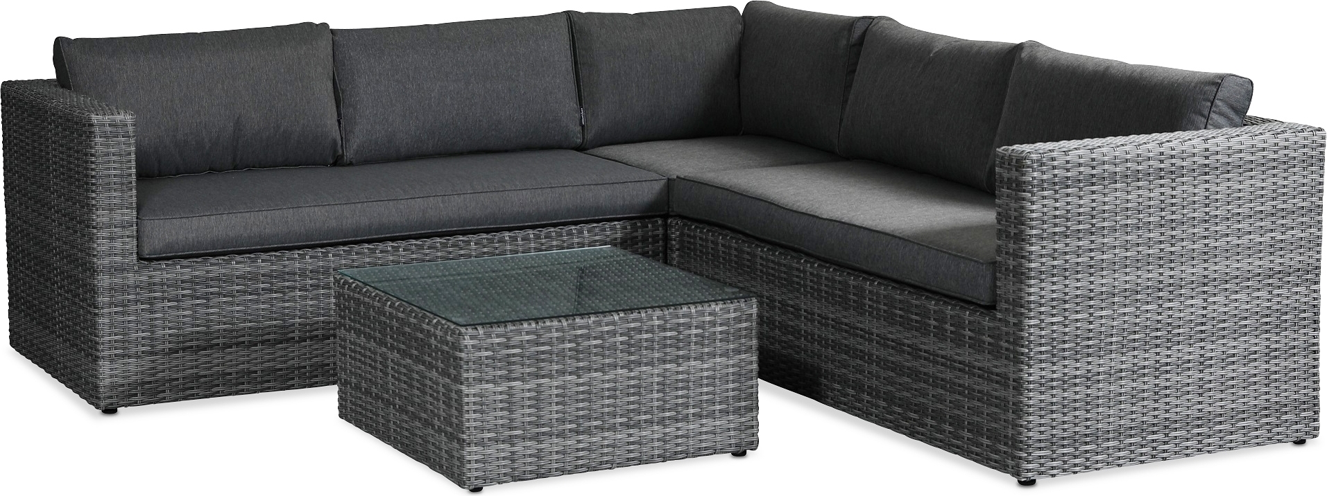 B�stad utesoffa i konstrotting med bord i konstrotting