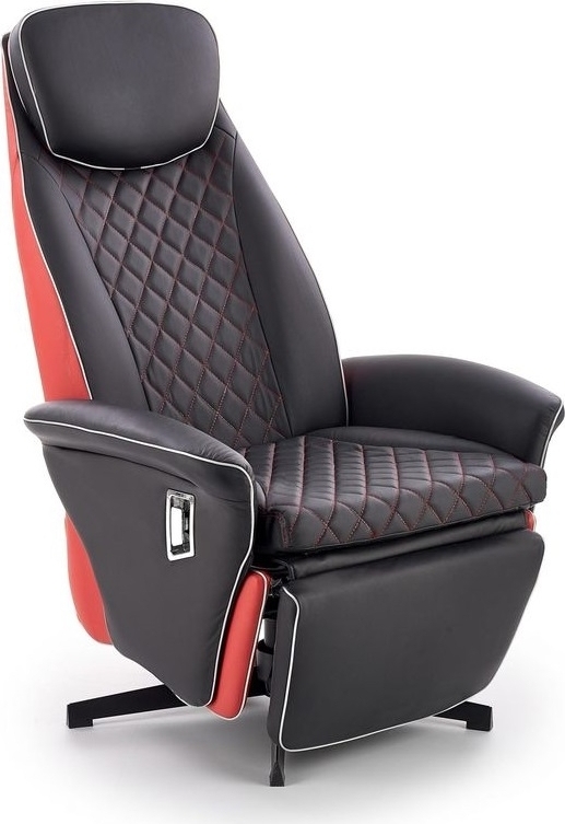 Reclinerfåtölj svart / röd - Camaro lyx + Rengöring för möbler Reclinerfåtölj svart / röd - Camaro lyx + Rengöring för möbler