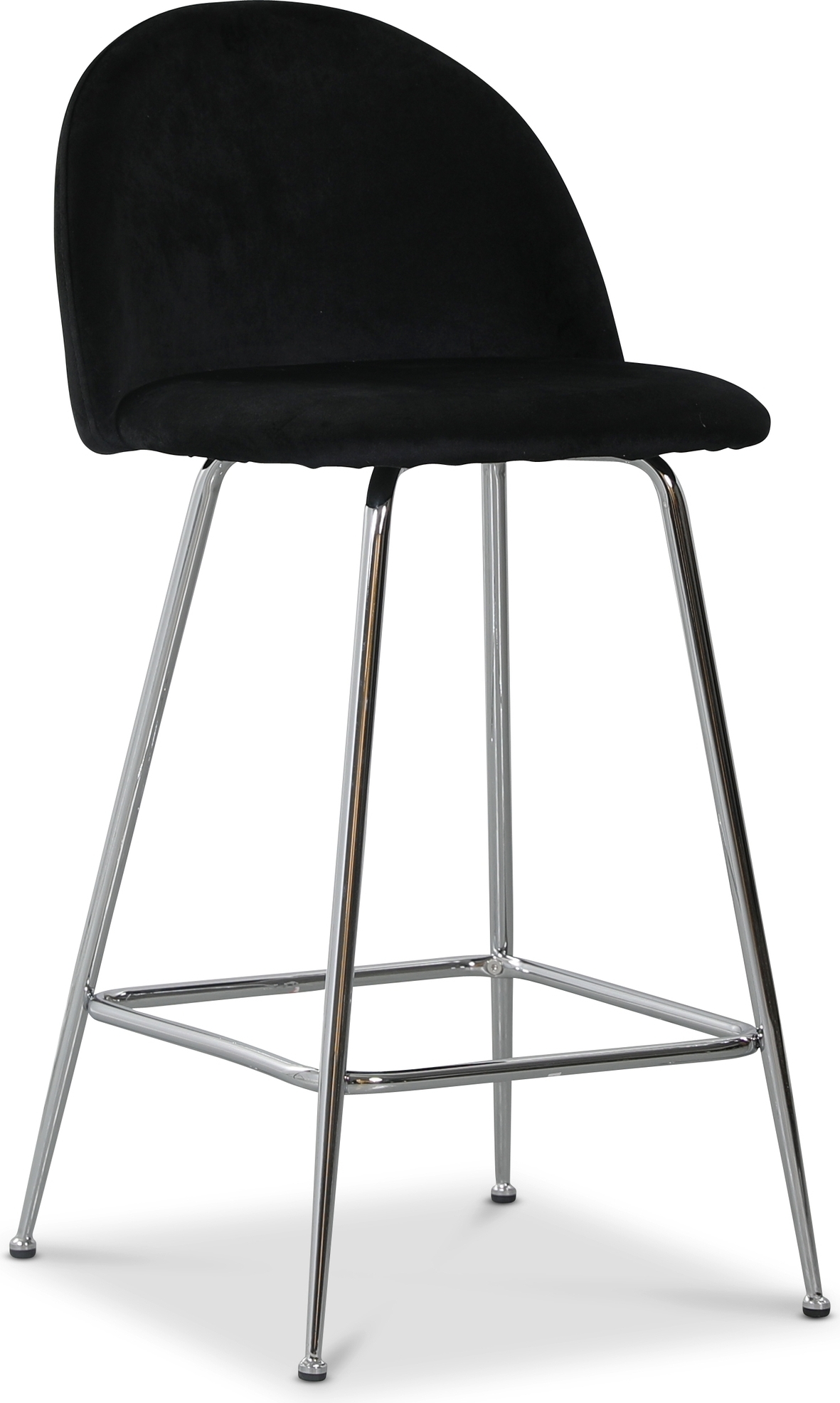 Art Velvet barstol - Svart sammet / Krom Art Velvet barstol - Svart sammet / Krom