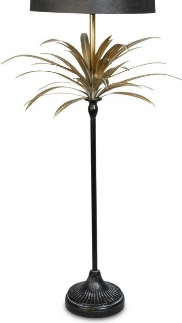 Palm lampfot H90 cm - Guld vintage