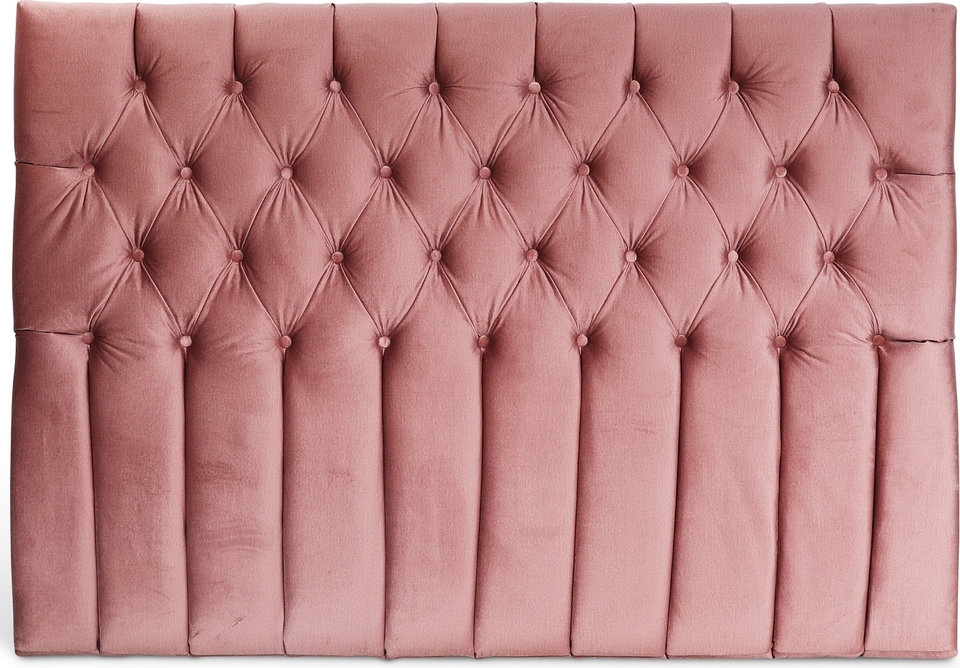 Presley sänggavel med knappar (Rosa sammet) - Valfri bredd Presley sänggavel med knappar (Rosa sammet) - Valfri bredd