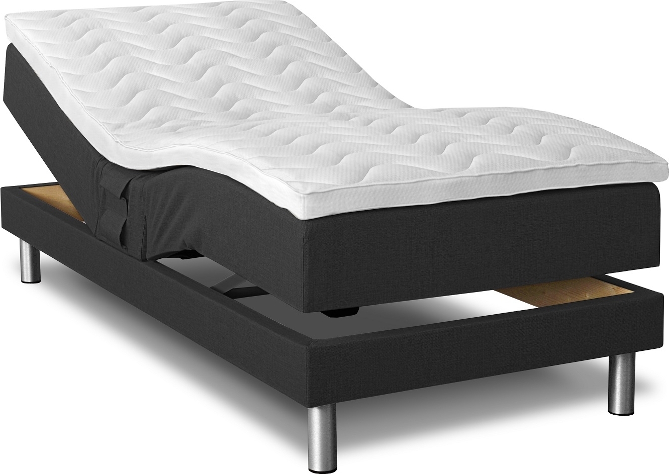 Ställbar säng svart 90x200 cm Ställbar säng svart 90x200 cm