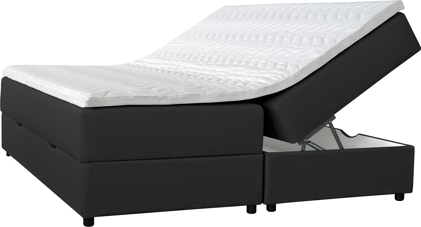Comfort boxbed s�ng med f�rvaring 5-zons pocket - Valfri bredd