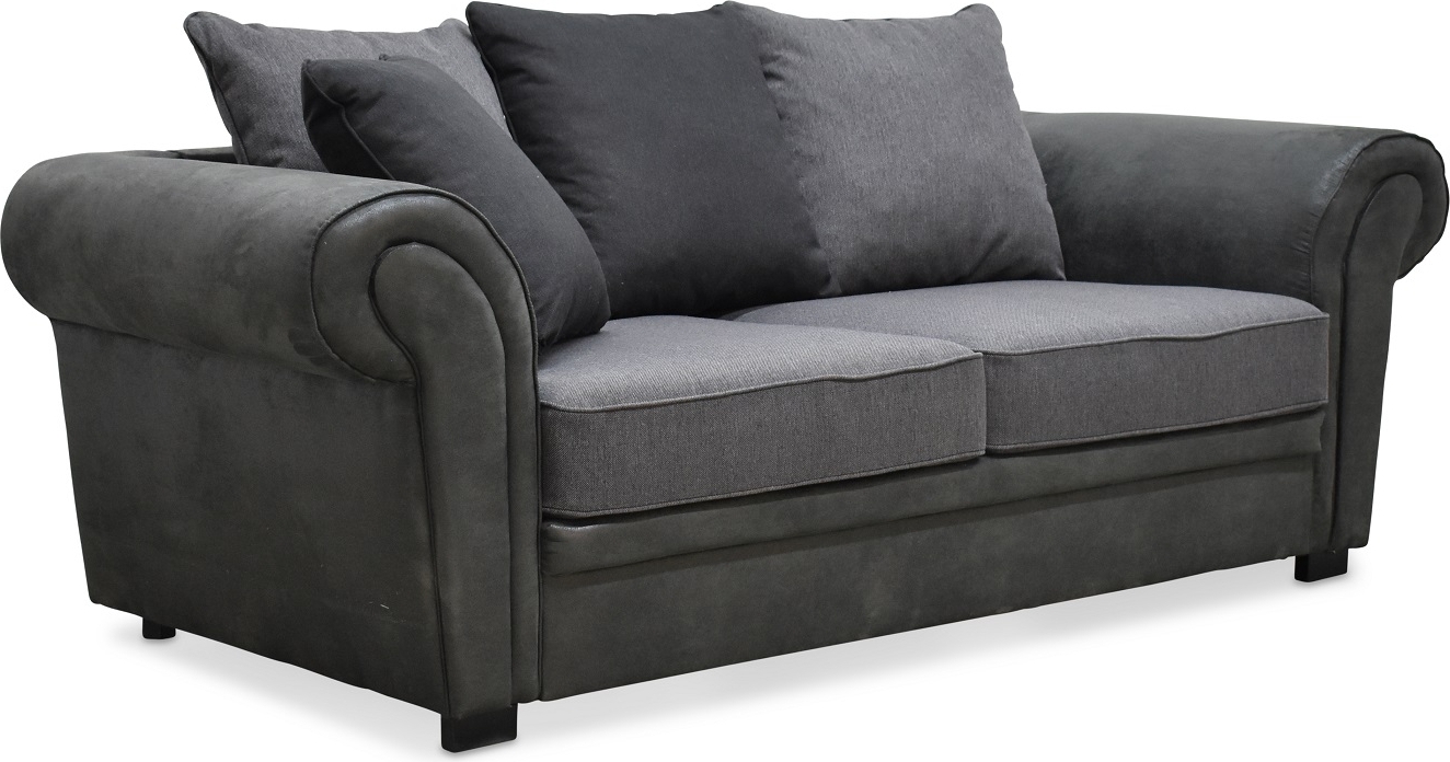 Delux 2-sits soffa med kuvertkuddar - Gr�/Antracit/Vintage
