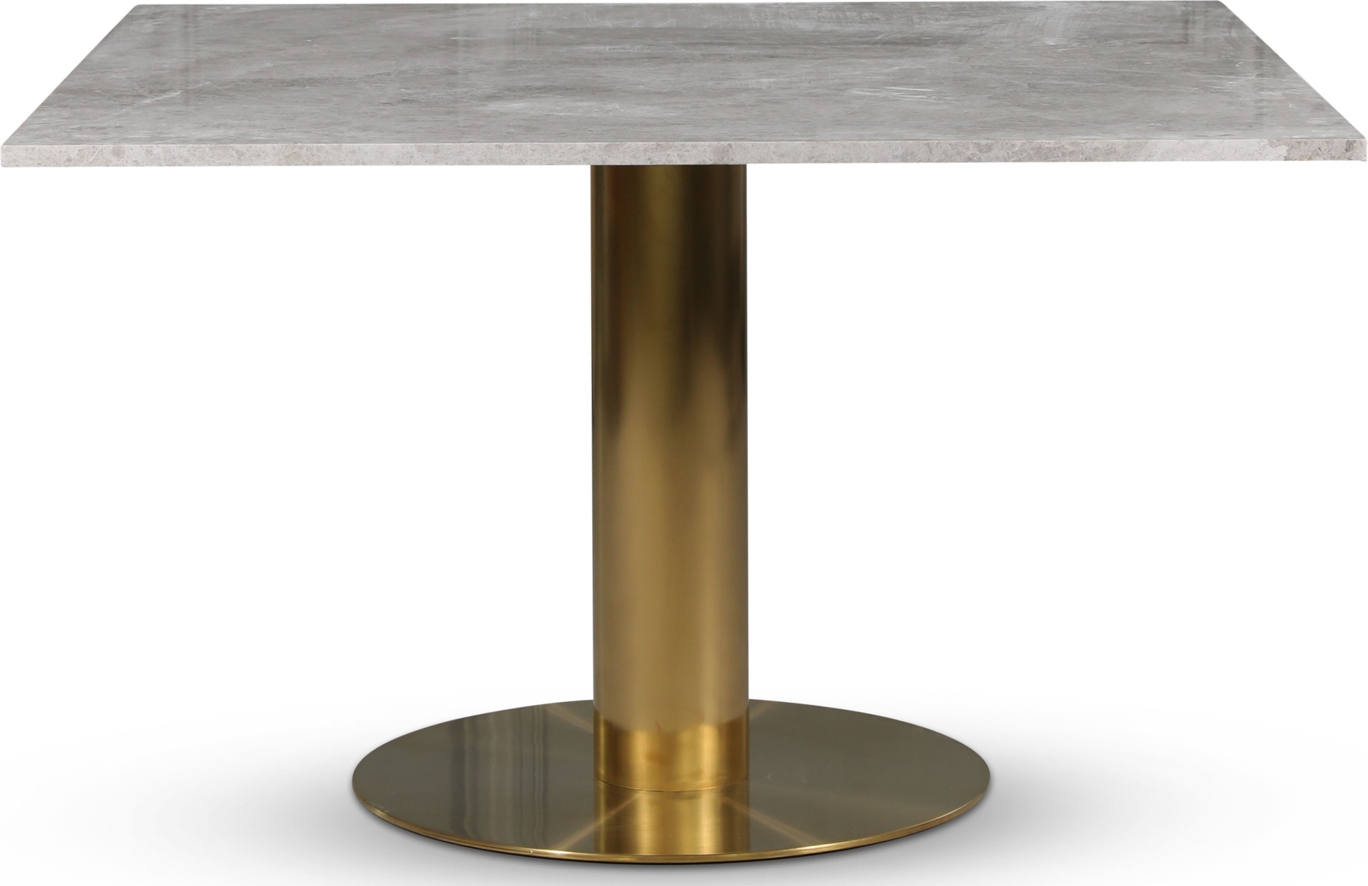 Empire matbord - Beige marmor 120x120 cm / Borstad mässing Empire matbord - Beige marmor 120x120 cm / Borstad mässing