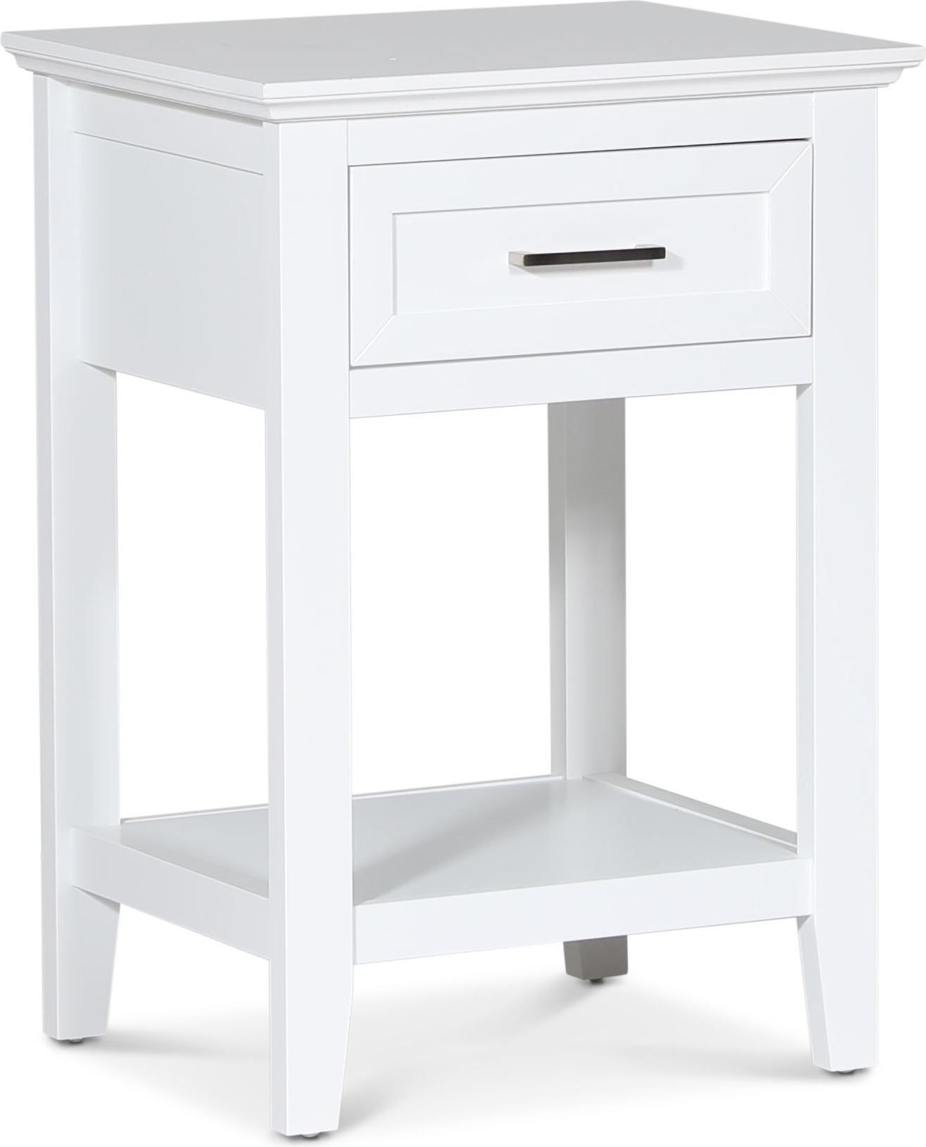 Troms� s�ngbord med l�da - Vit