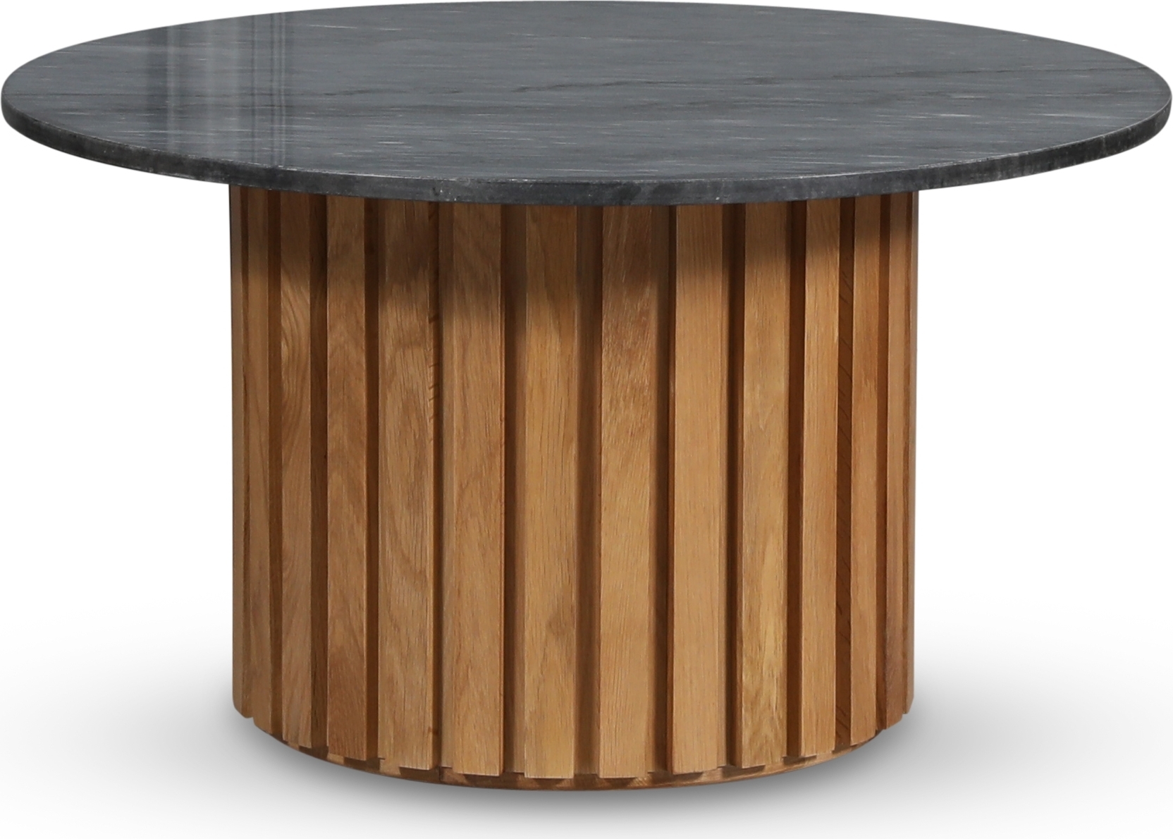 Soffbord i marmor �85 - Ek / Gr� marmor