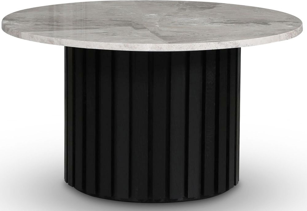Sumo Soffbord i marmor �85 - Svartbets / Gr�beige marmor