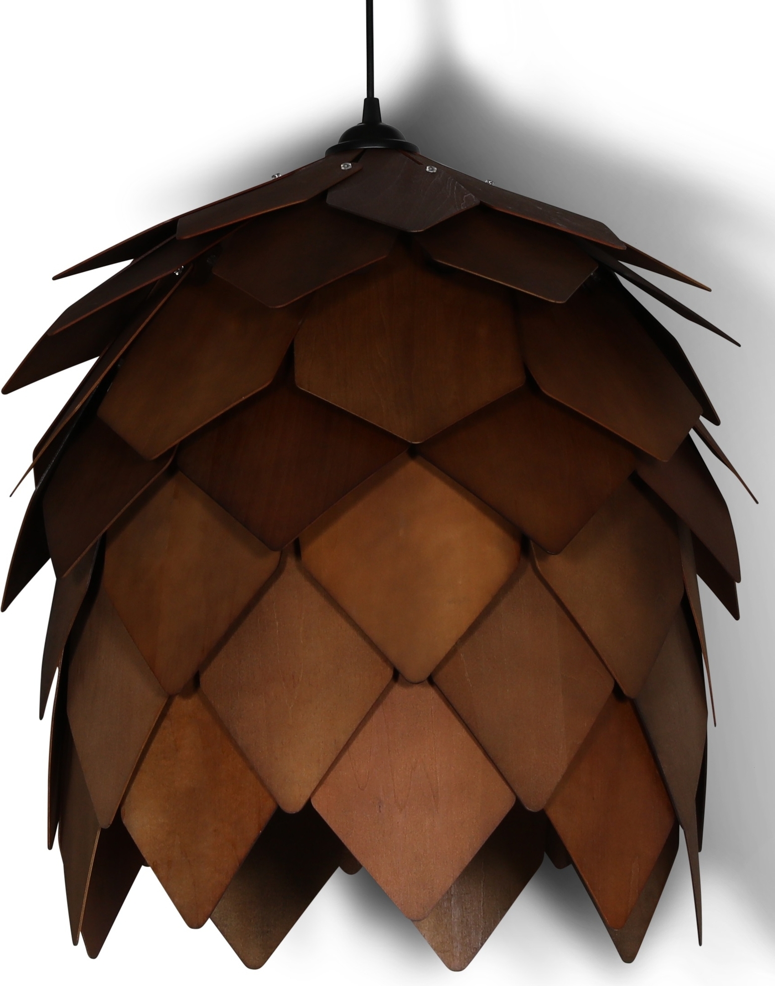 Frost rund lampa med lameller i valnöt Frost rund lampa med lameller i valnöt